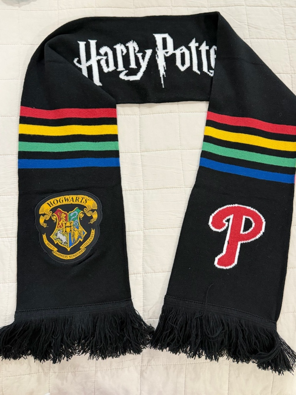 Phillies Baseball SGA Harry Potter Hogwarts Scarf New No Tags